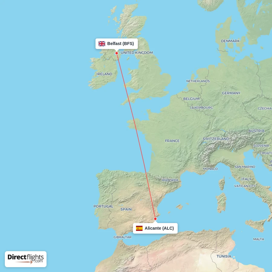 ALC - BFS route map