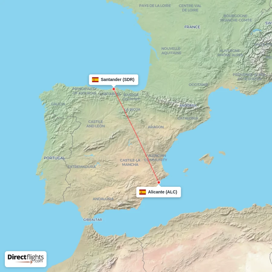 ALC - SDR route map