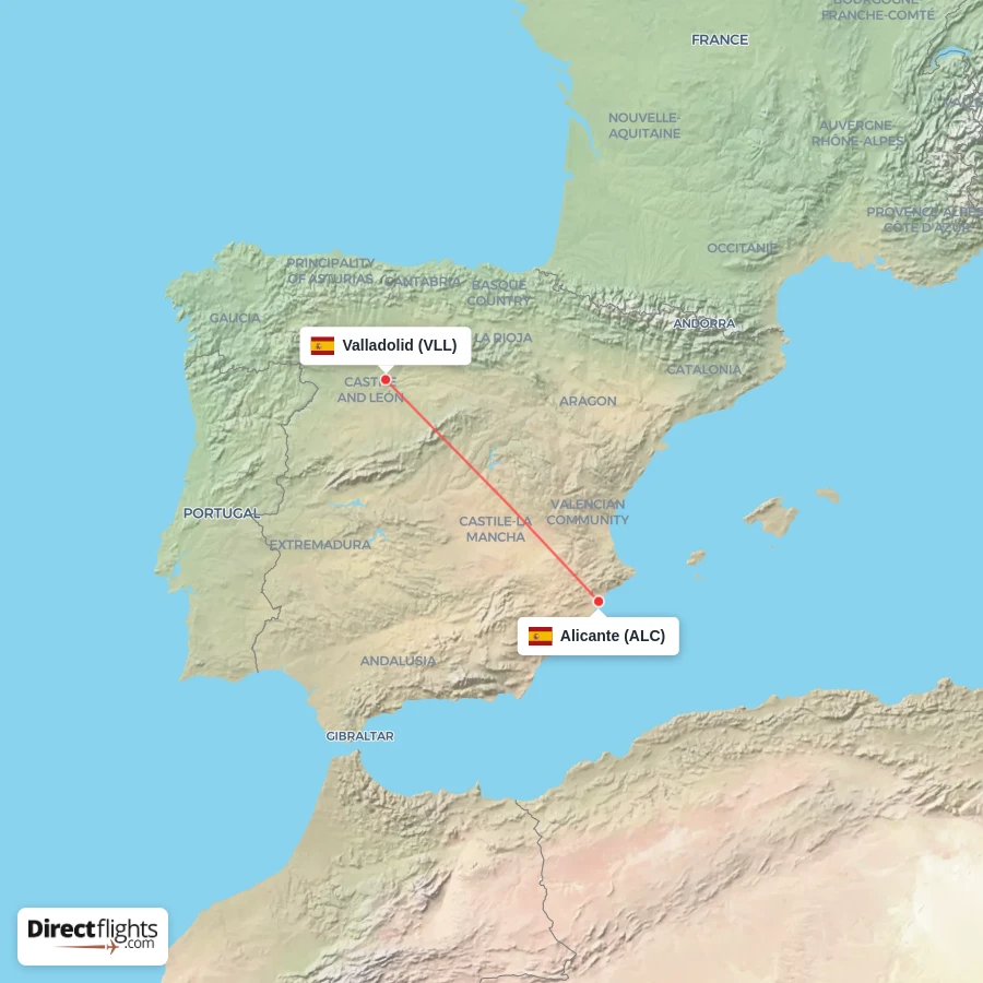 ALC - VLL route map