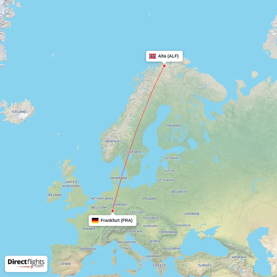 ALF - FRA route map