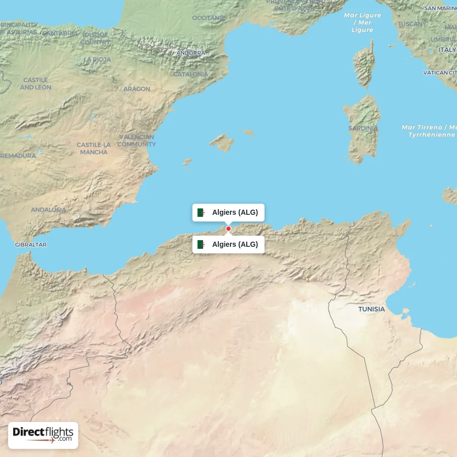 ALG - ALG route map