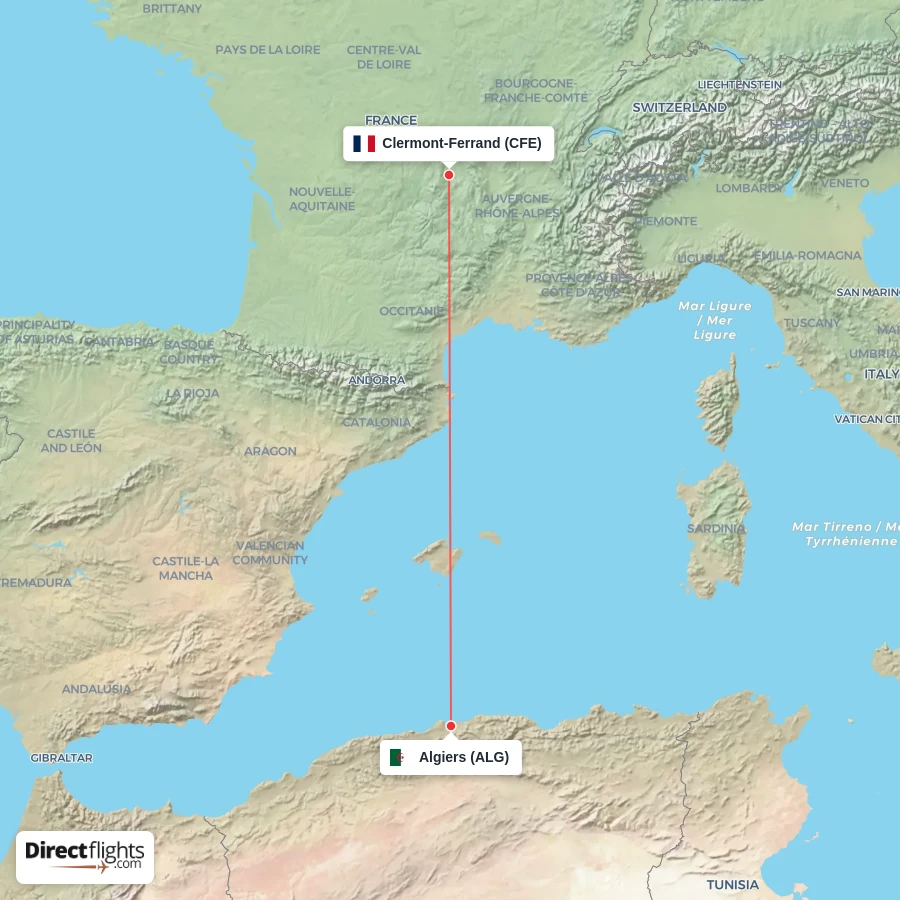 ALG - CFE route map