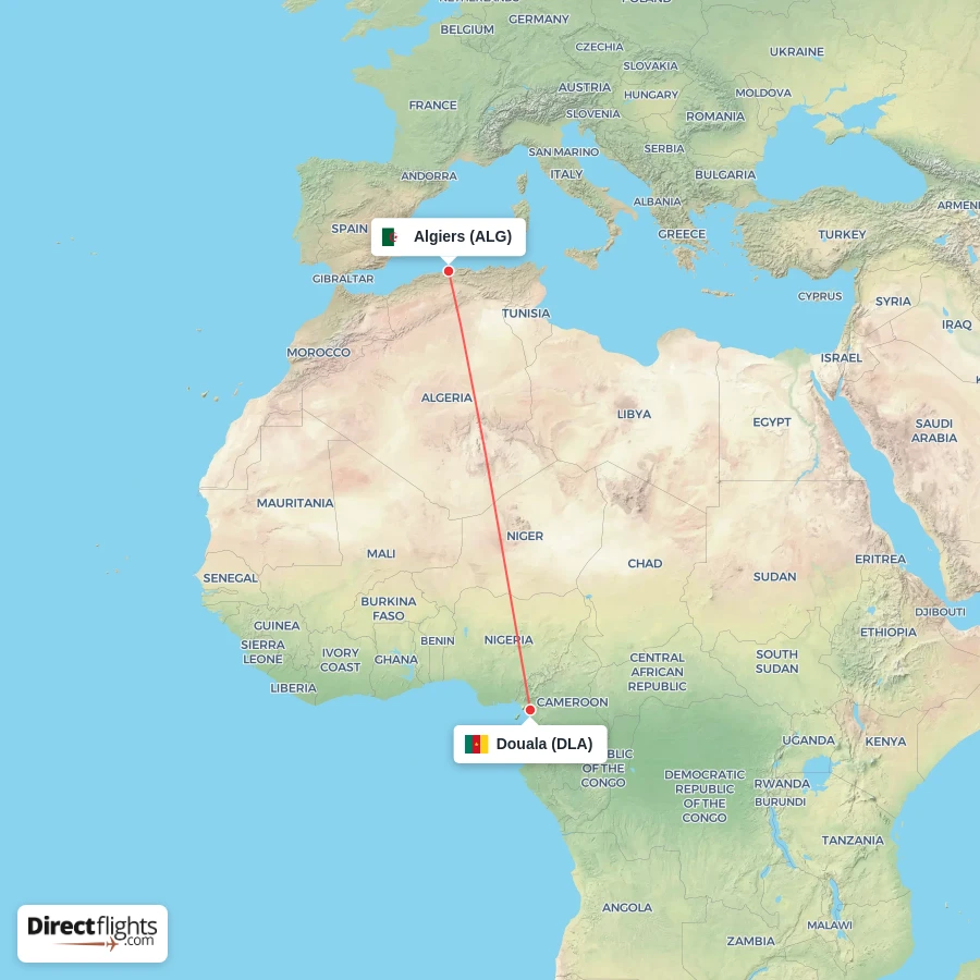 ALG - DLA route map