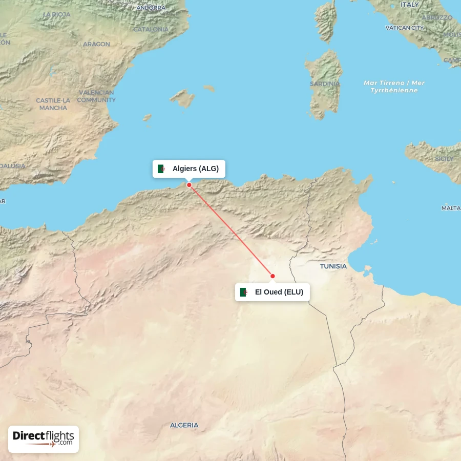 ALG - ELU route map