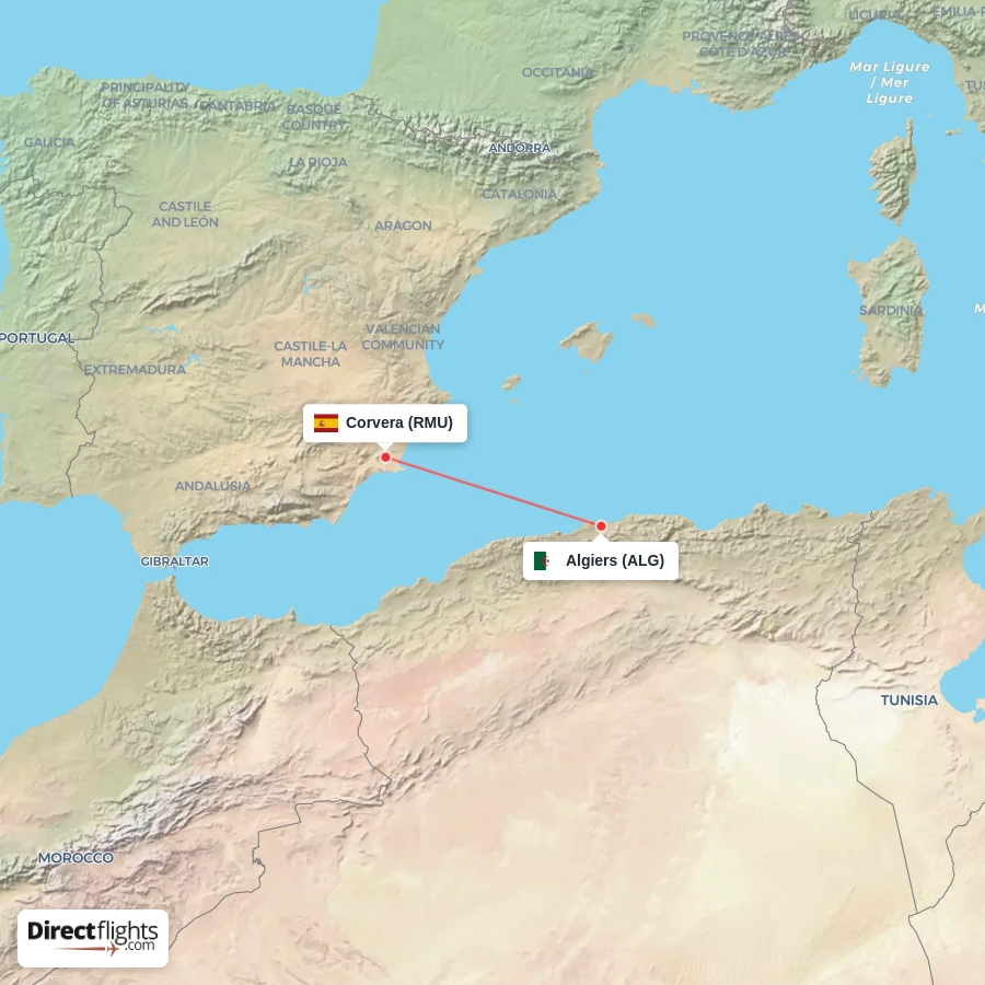 ALG - RMU route map