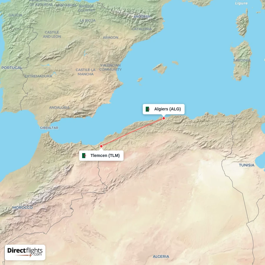 ALG - TLM route map