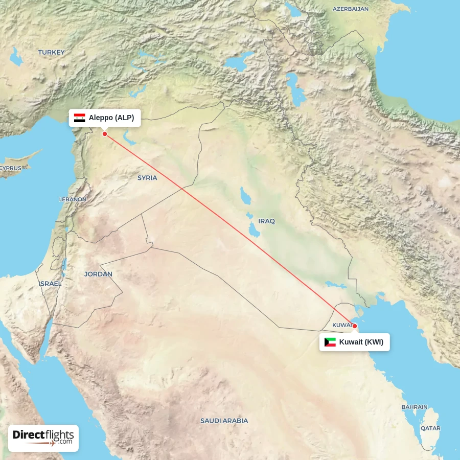 ALP - KWI route map