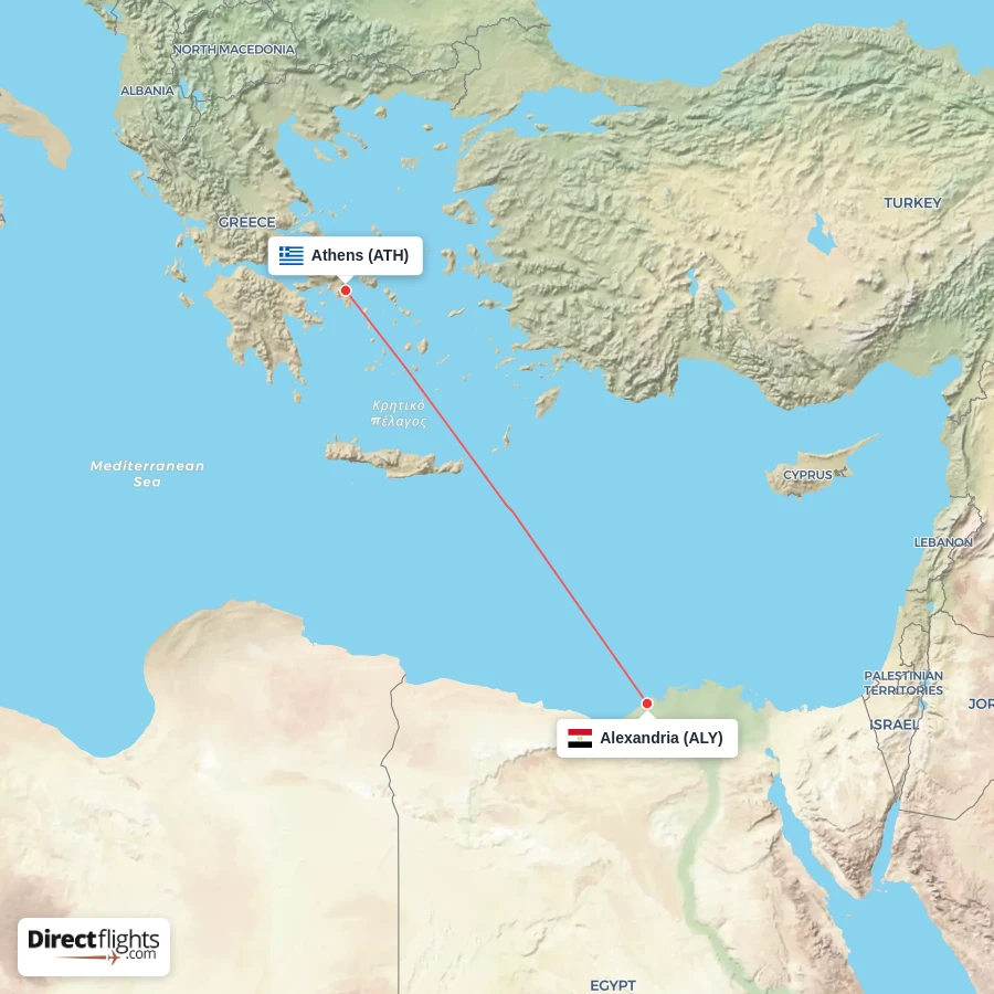 ALY - ATH route map