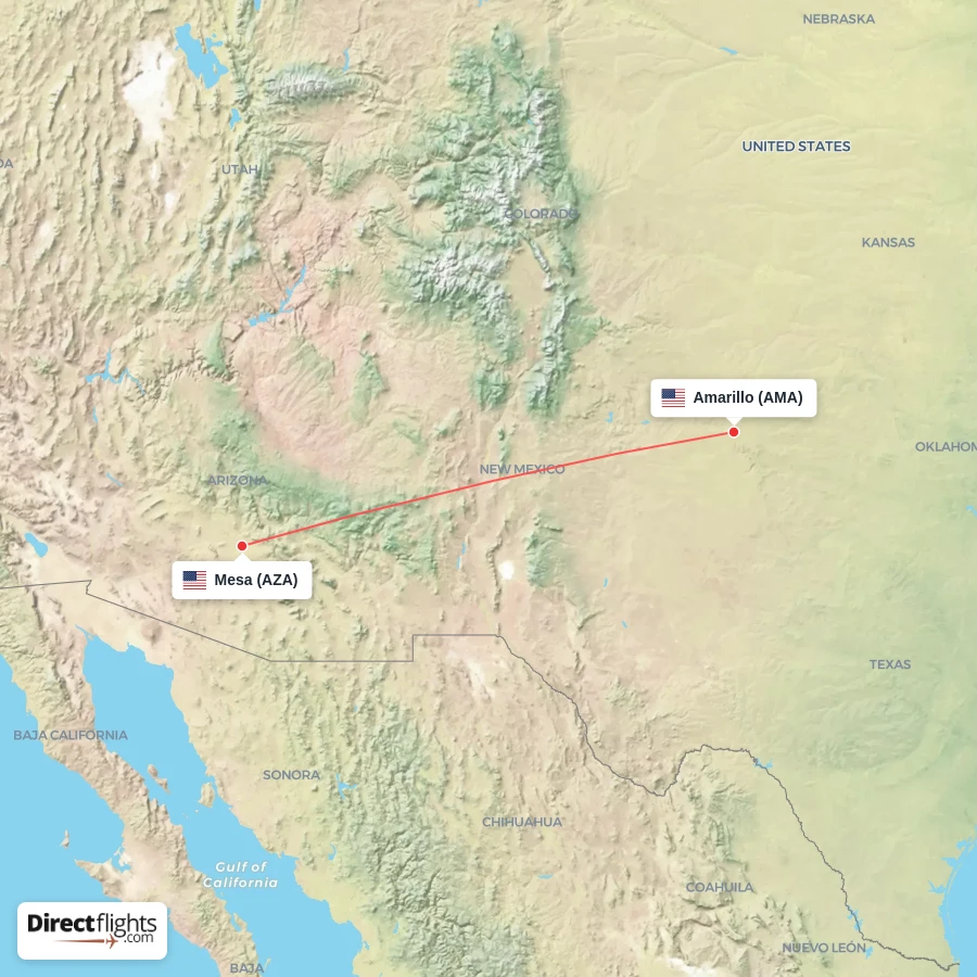 AMA - AZA route map