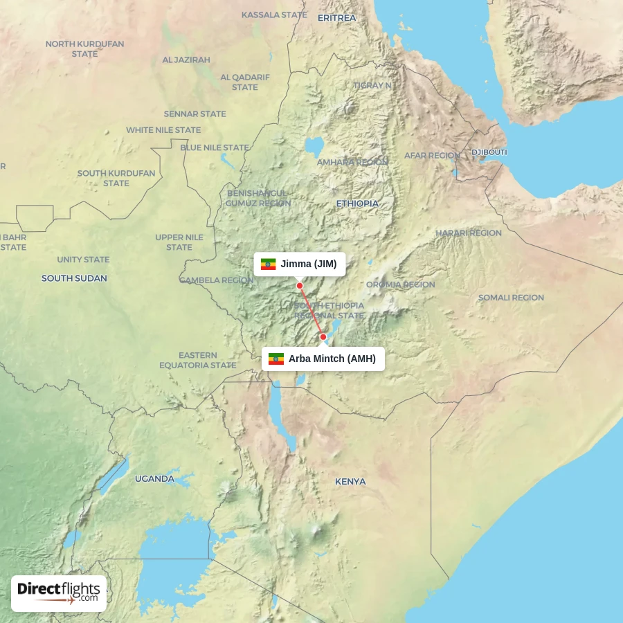AMH - JIM route map