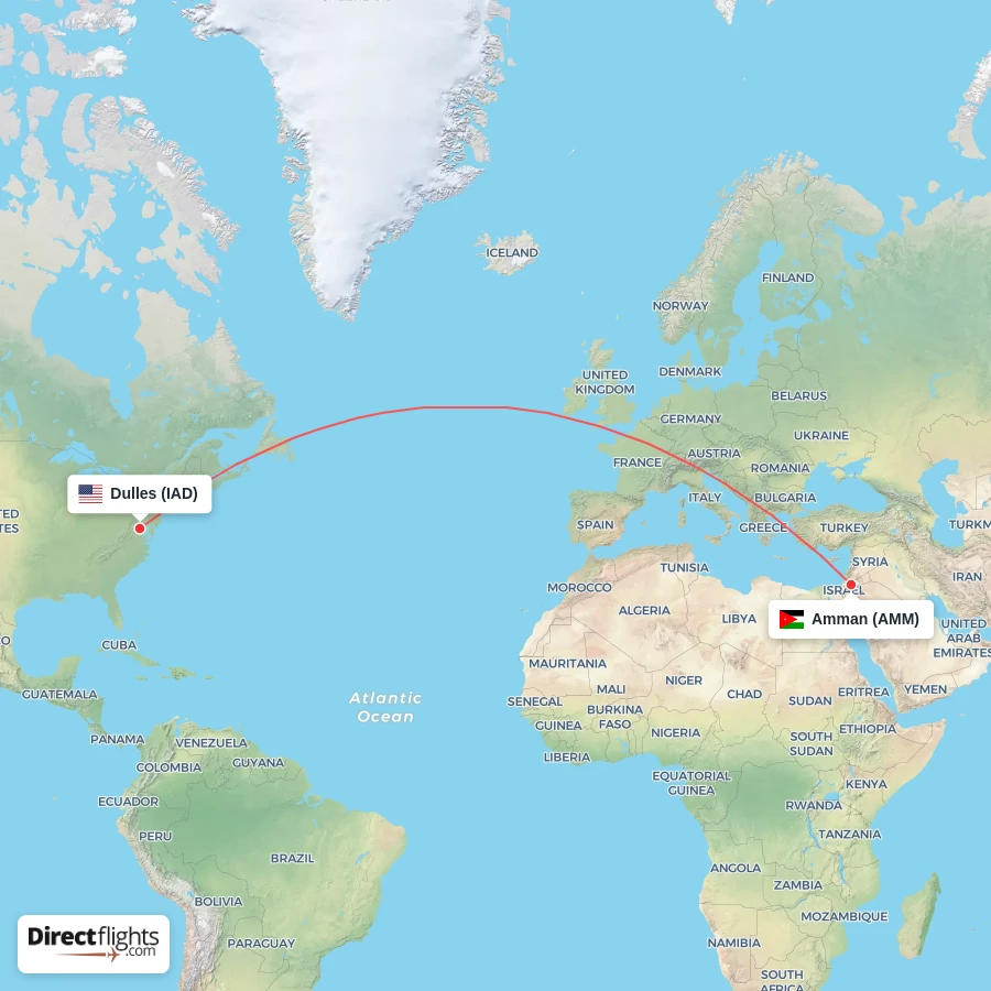 AMM - IAD route map