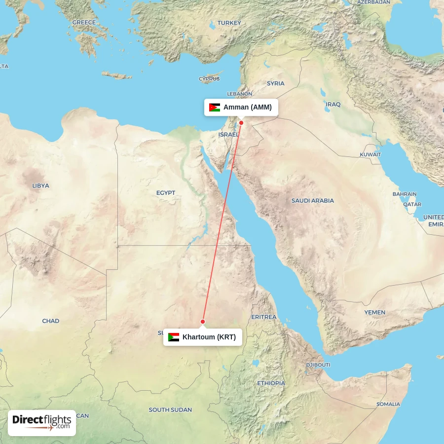 AMM - KRT route map