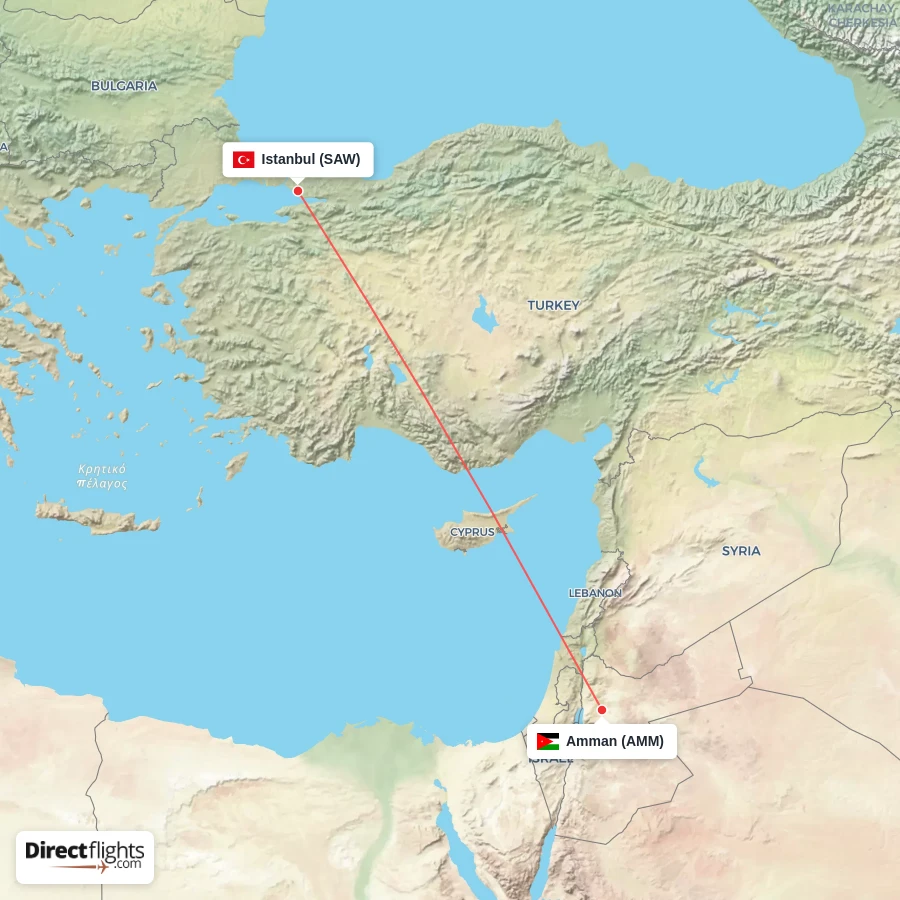 AMM - SAW route map