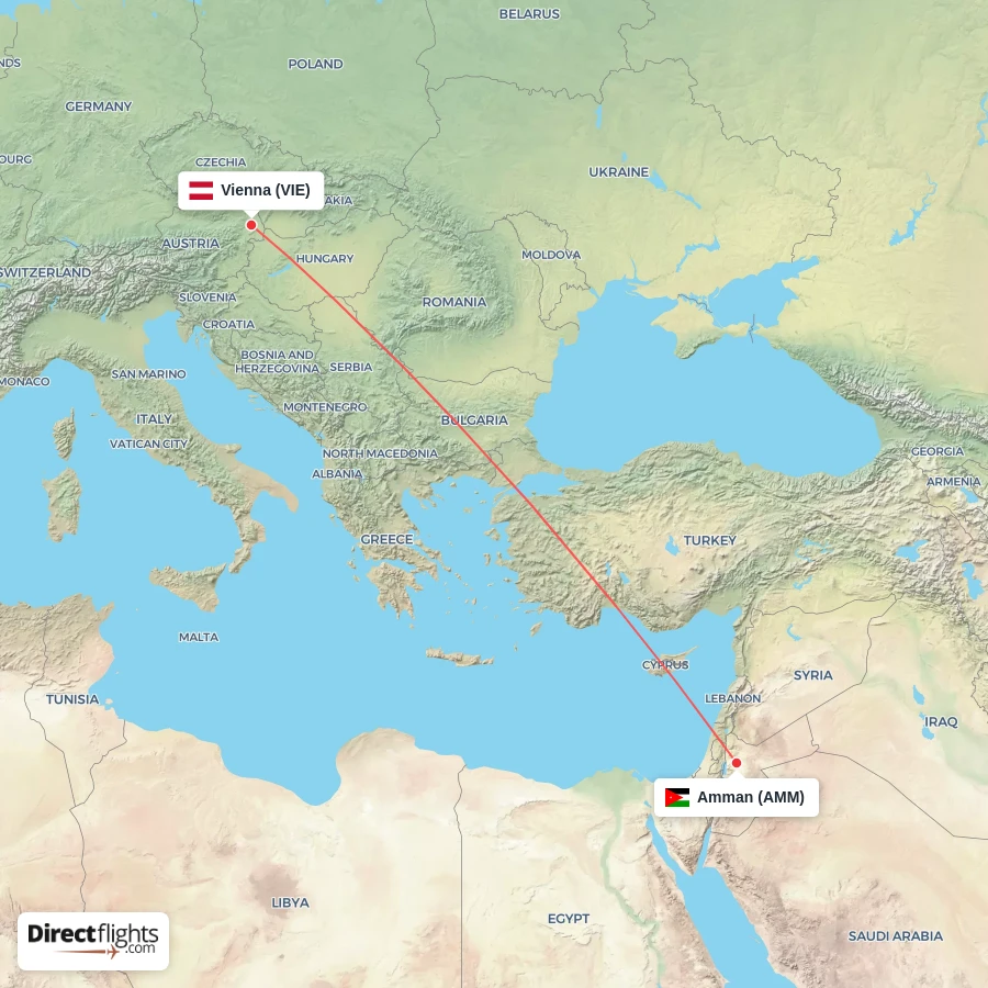 AMM - VIE route map
