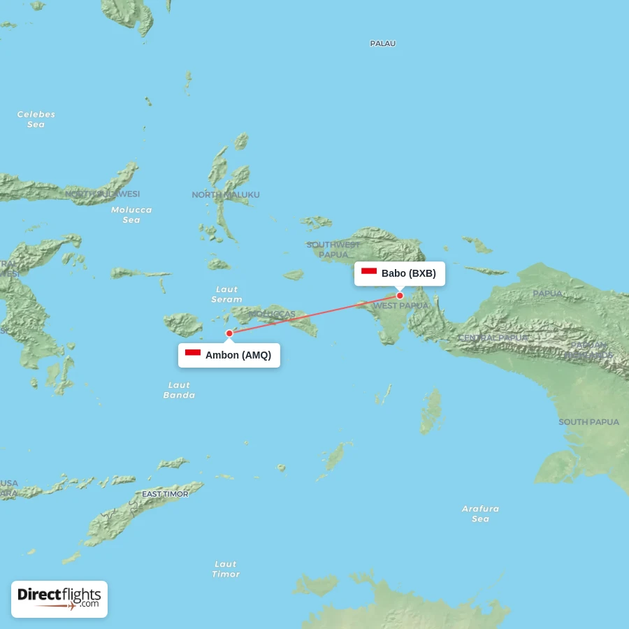 AMQ - BXB route map