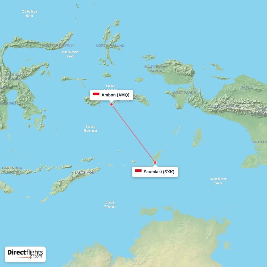 AMQ - SXK route map