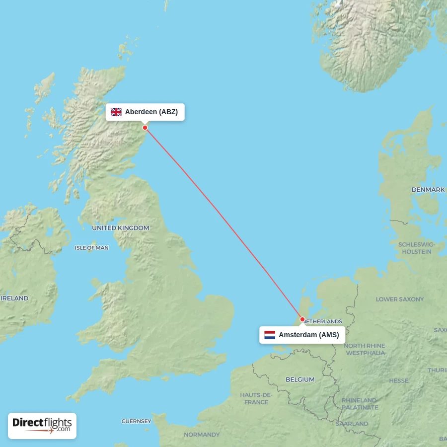 AMS - ABZ route map