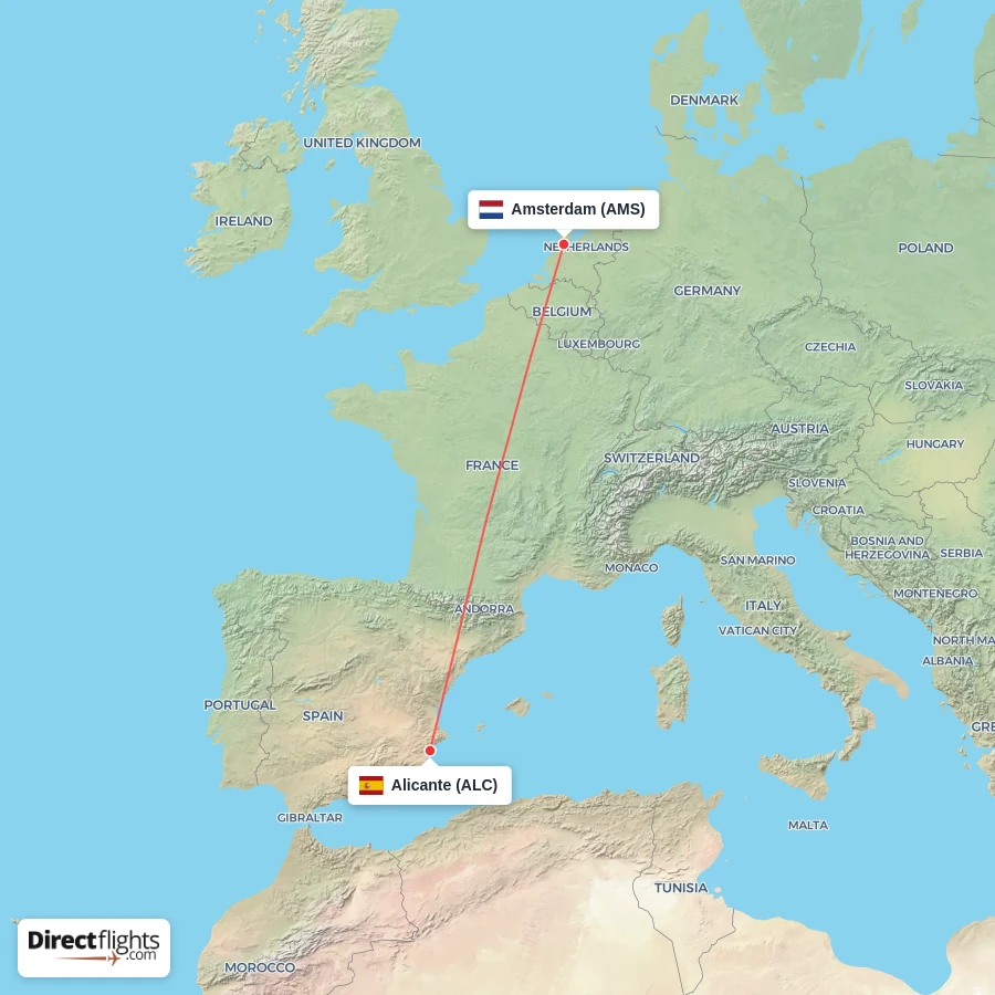 AMS - ALC route map