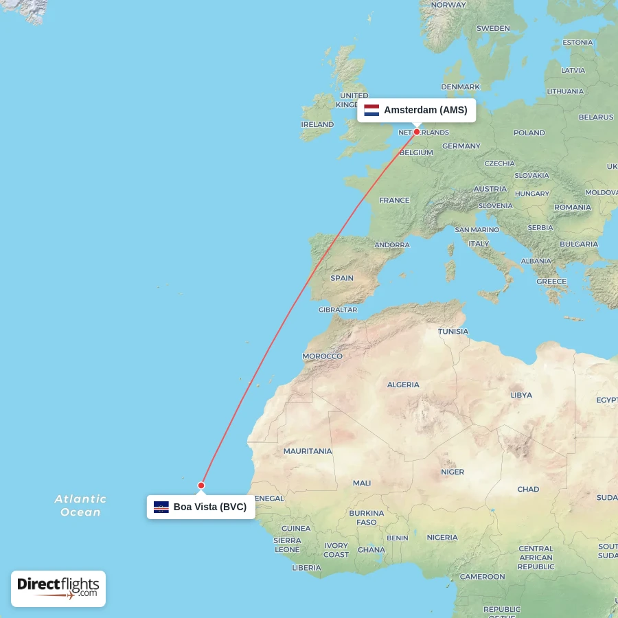 AMS - BVC route map