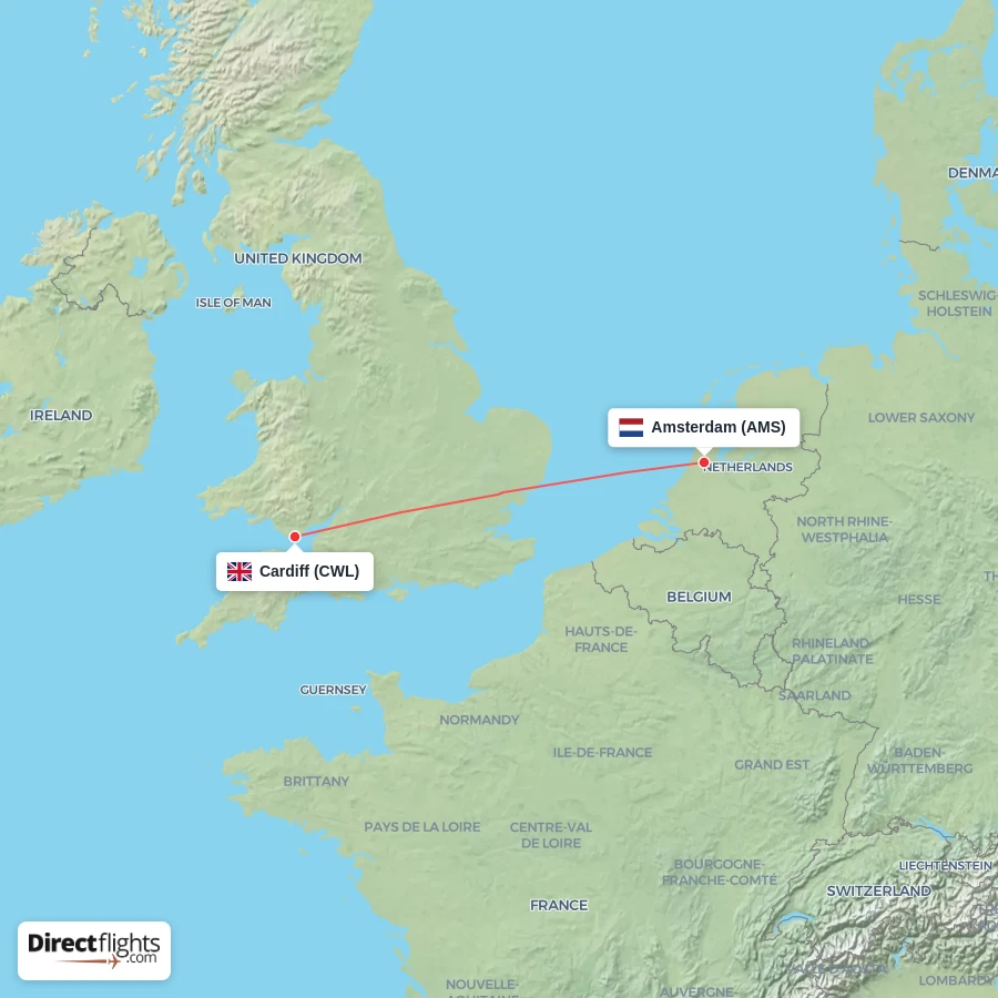 AMS - CWL route map