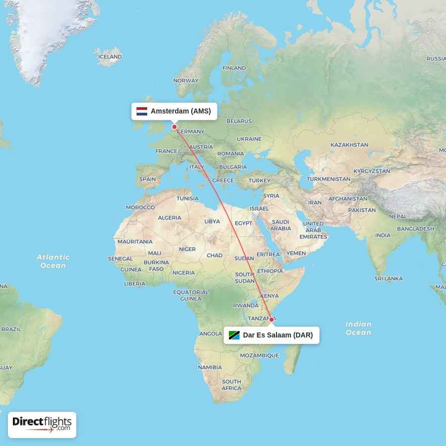 AMS - DAR route map