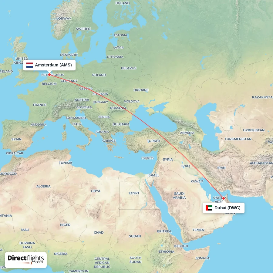 AMS - DWC route map