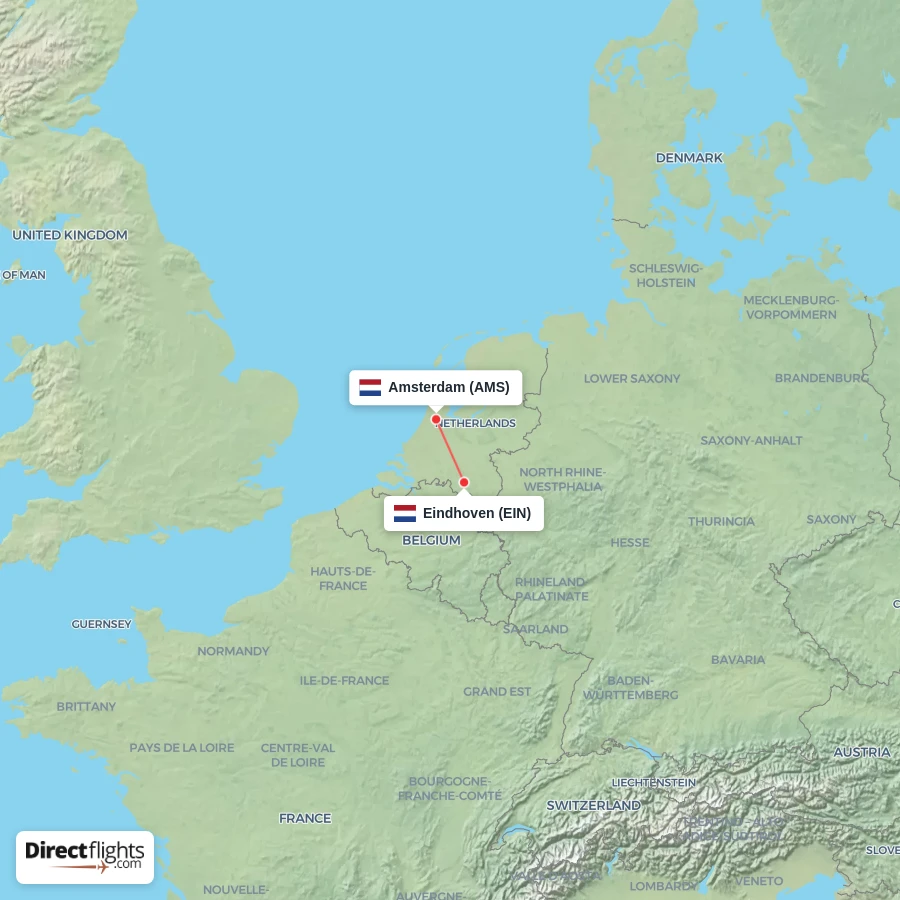 AMS - EIN route map