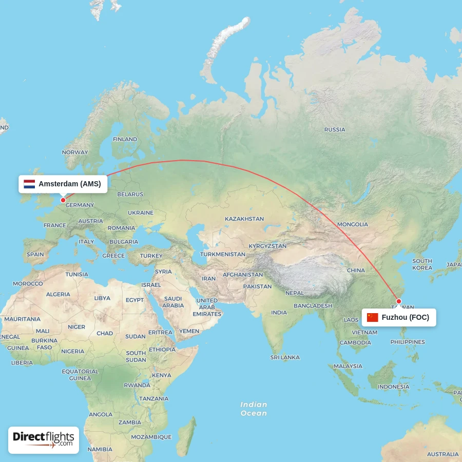 AMS - FOC route map