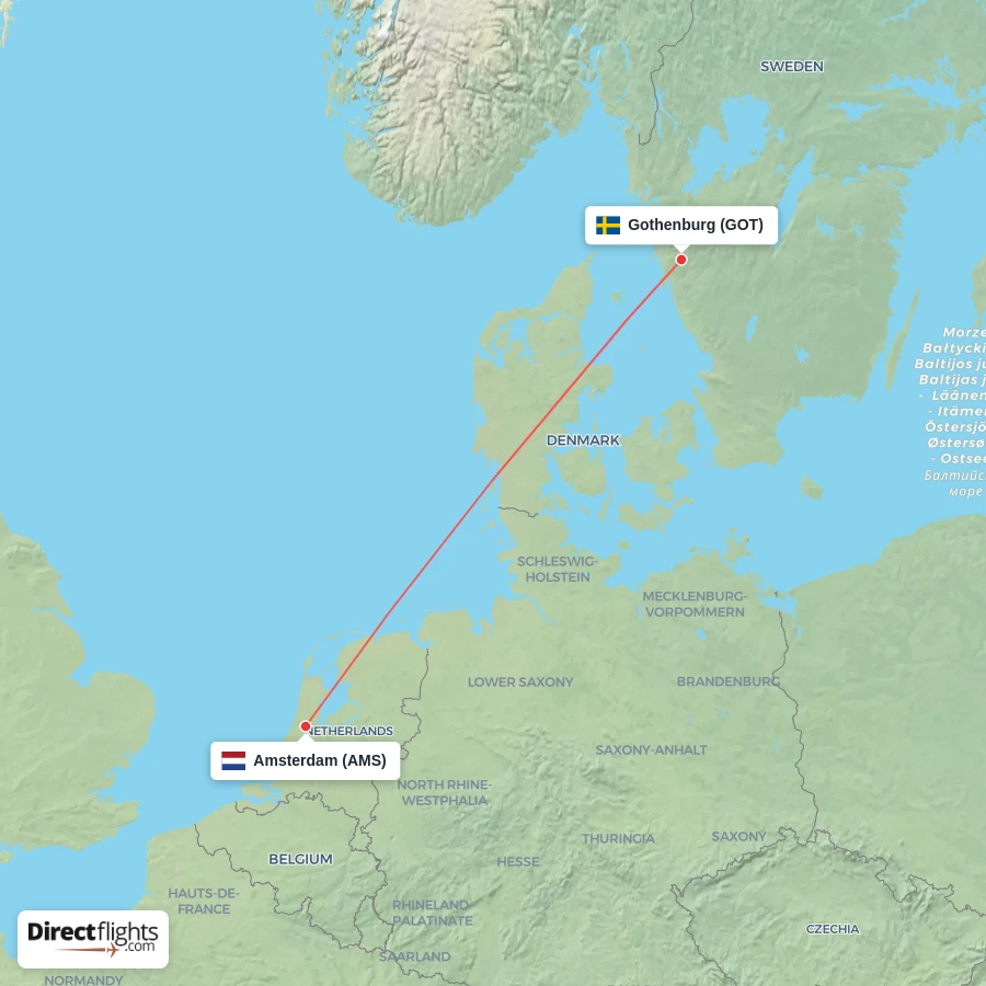 AMS - GOT route map