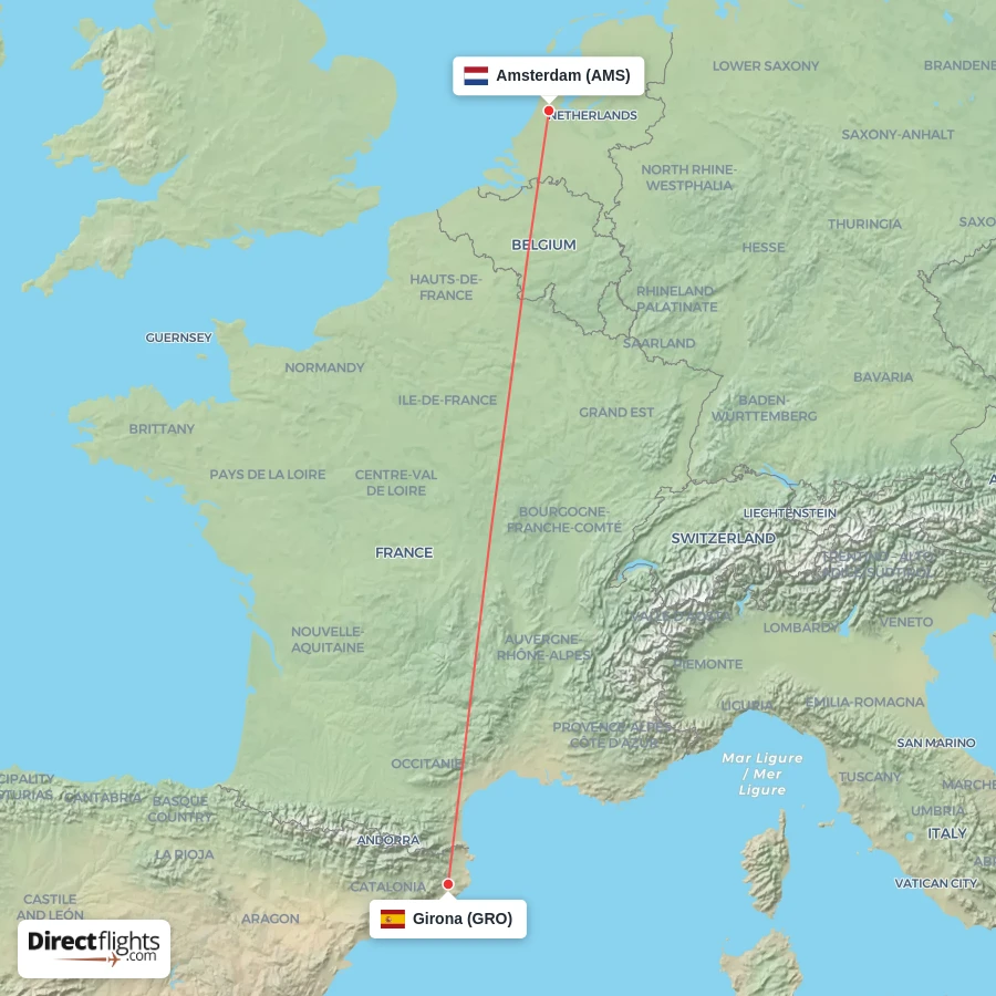 AMS - GRO route map