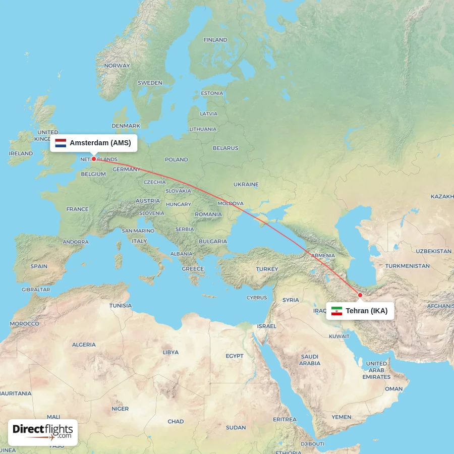 AMS - IKA route map