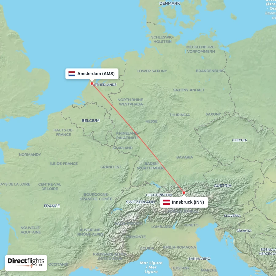 AMS - INN route map