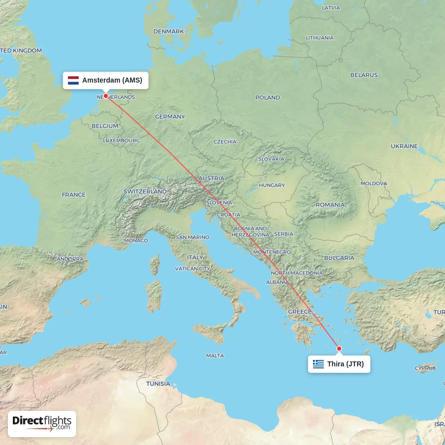 AMS - JTR route map