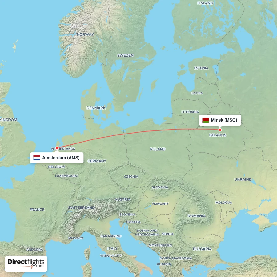 AMS - MSQ route map