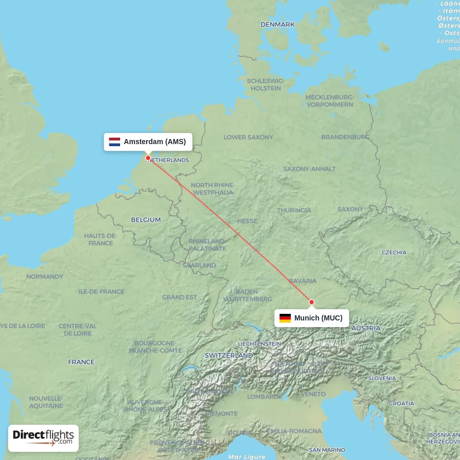 AMS - MUC route map