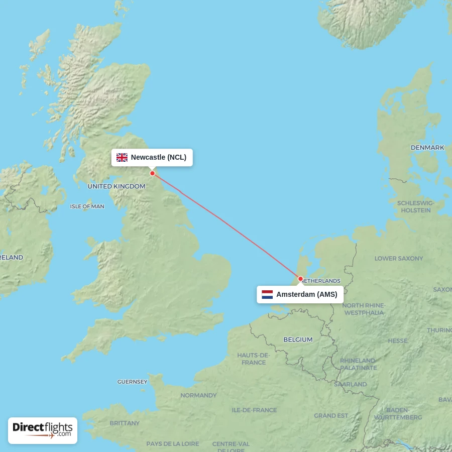 AMS - NCL route map