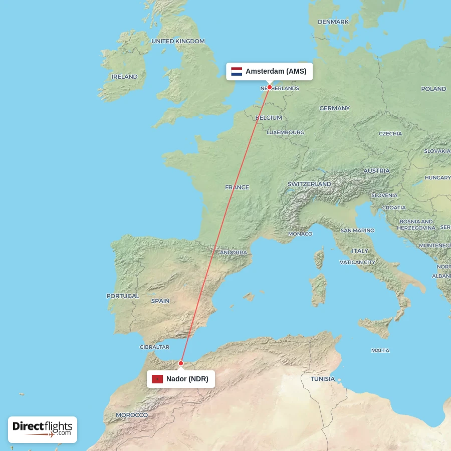 AMS - NDR route map
