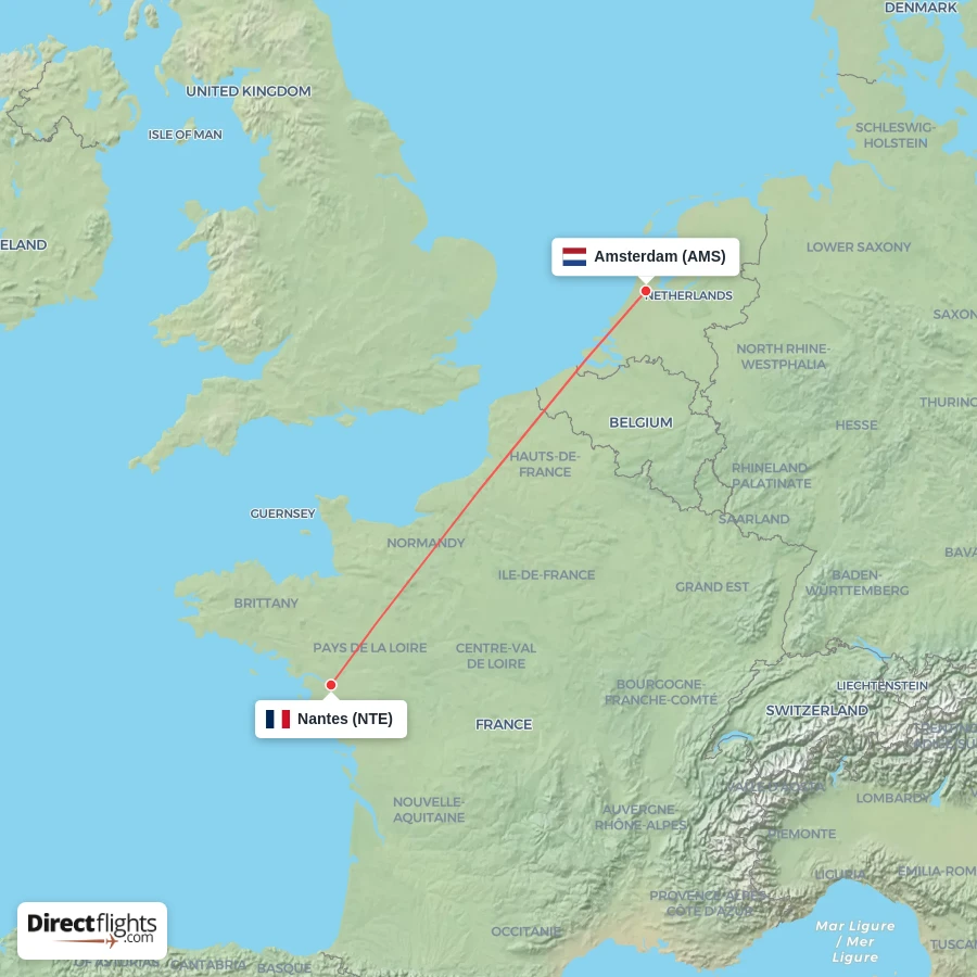 AMS - NTE route map