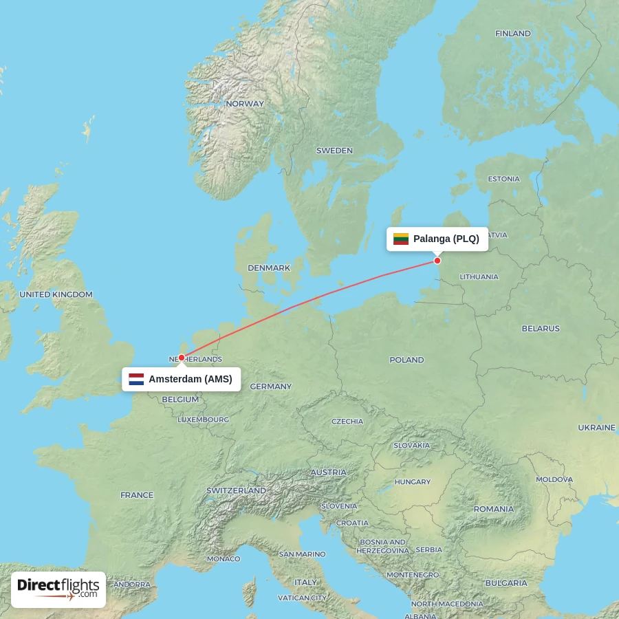 AMS - PLQ route map