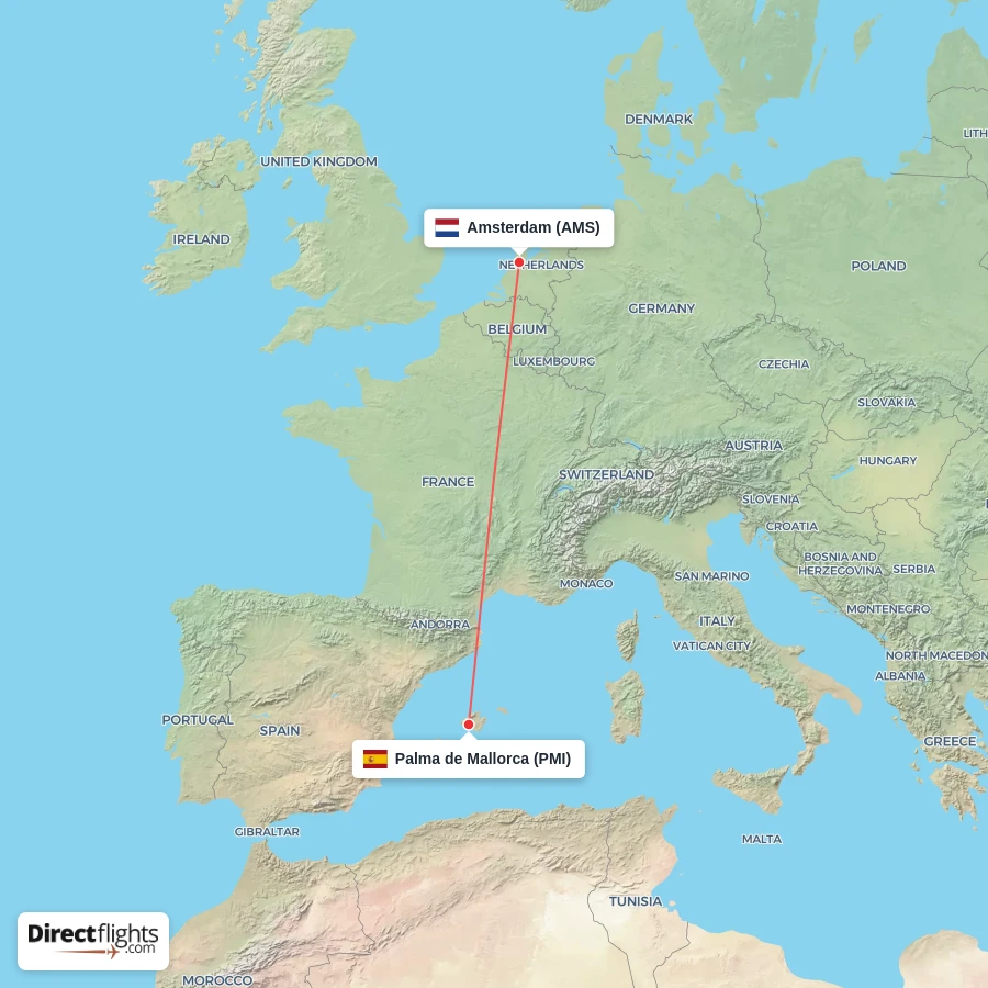 AMS - PMI route map