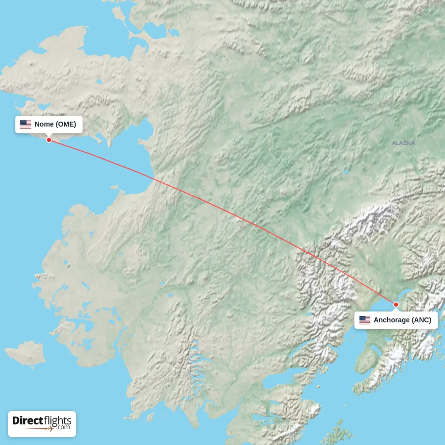 ANC - OME route map