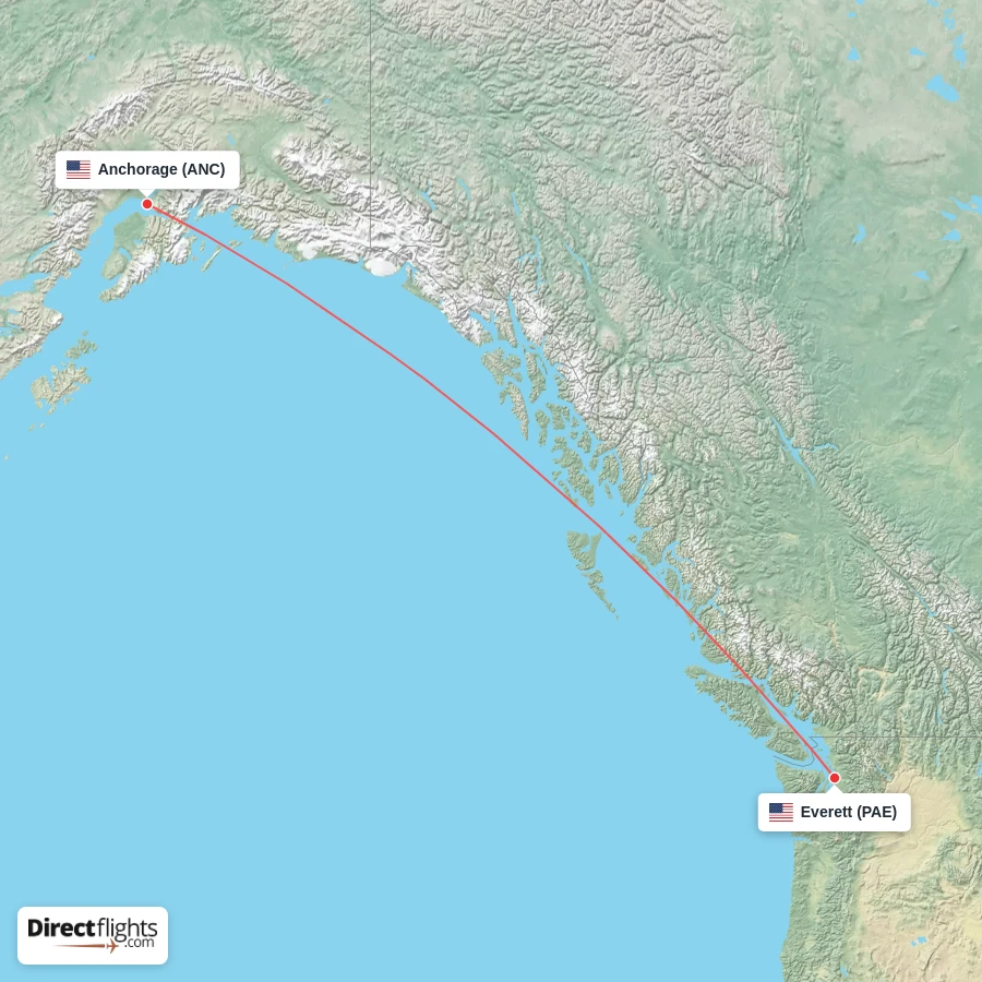 ANC - PAE route map