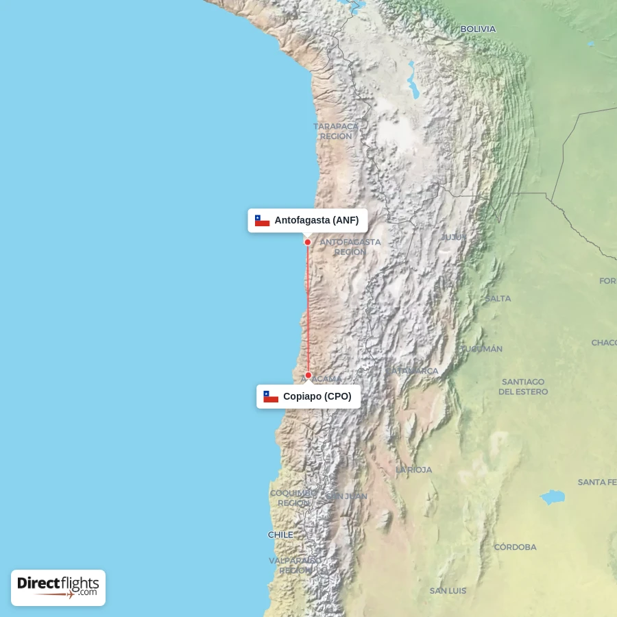 ANF - CPO route map
