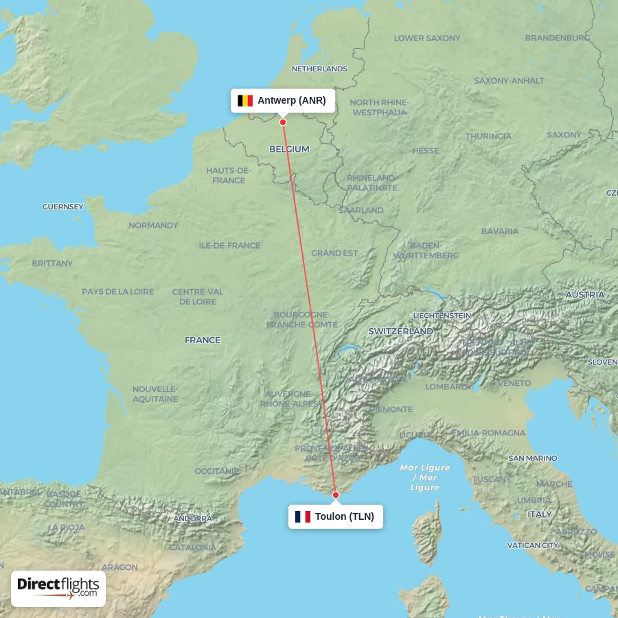 ANR - TLN route map