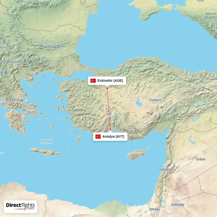 AOE - AYT route map