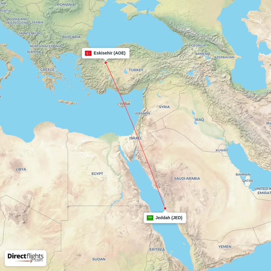 AOE - JED route map
