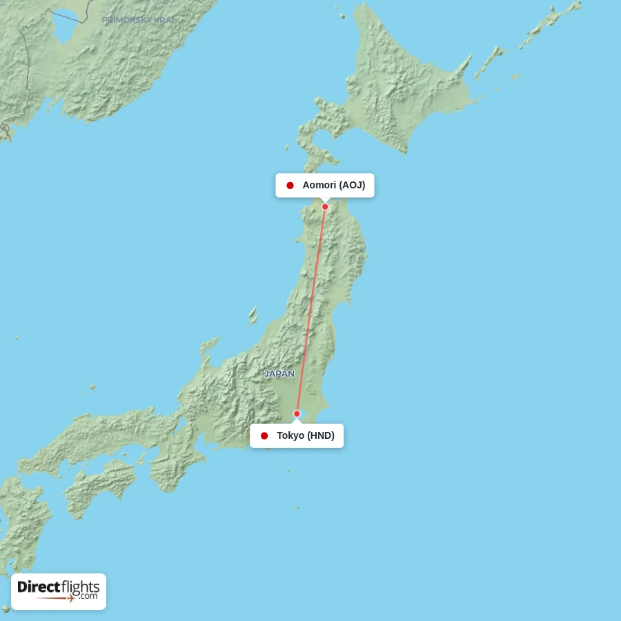 AOJ - HND route map