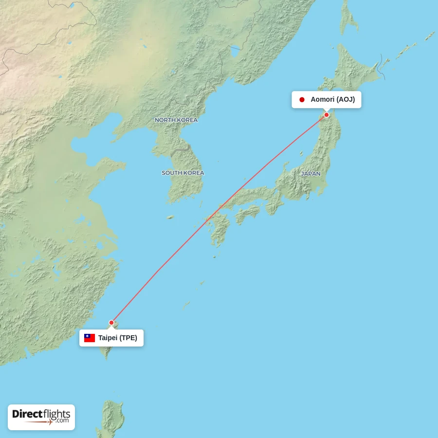 AOJ - TPE route map
