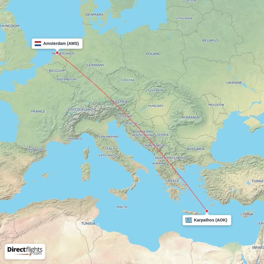 AOK - AMS route map