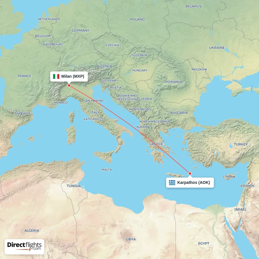 AOK - MXP route map